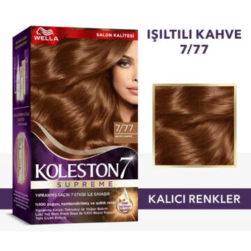 KOLESTON SAÇ BOYASI SET NO:7/77 Işıltılı Kahve