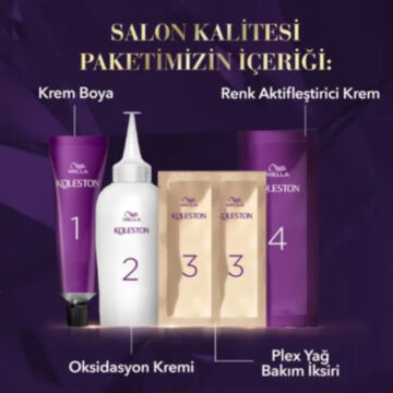 KOLESTON SAÇ BOYASI SET NO:7/77 Işıltılı Kahve