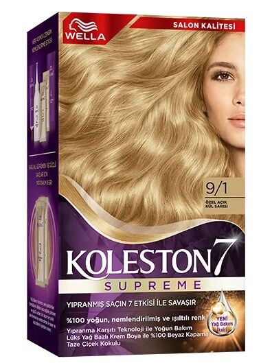 KOLESTON SAÇ BOYASI SET NO:9/1 Özel Açık Kül Sarısı