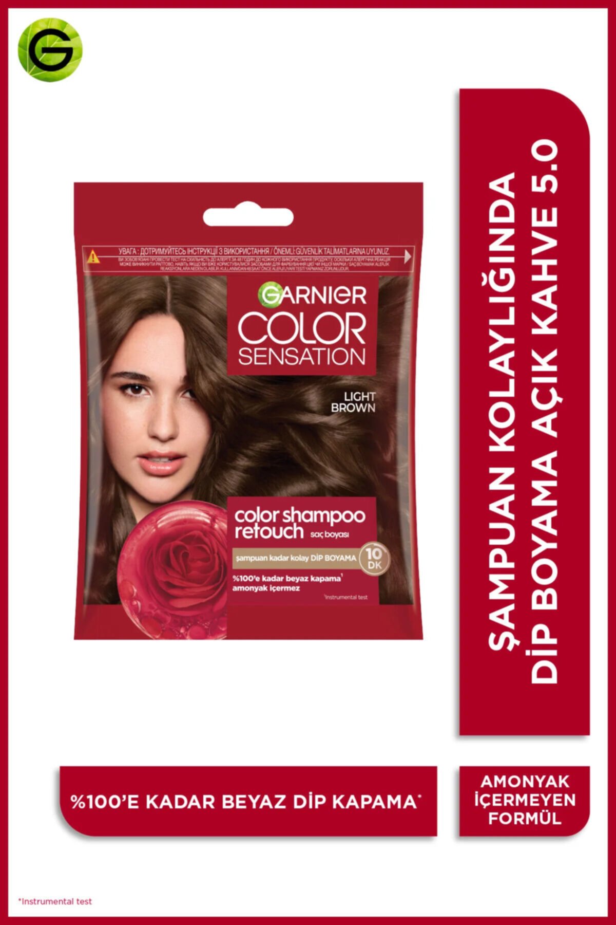 GARNIER COLOR SENSATION ŞAMPUAN SAÇ BOYASI 5.0 Açık Kahve