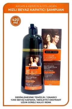 MORFOSE HIZLI BEYAZ KAPATICI ŞAMPUAN 420ml Naturel Kahverengi