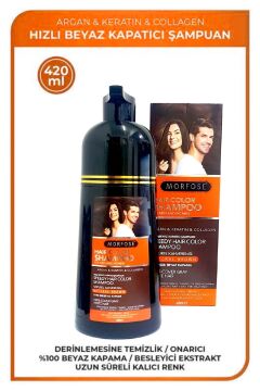 MORFOSE HIZLI BEYAZ KAPATICI ŞAMPUAN 420ml Naturel Kahverengi