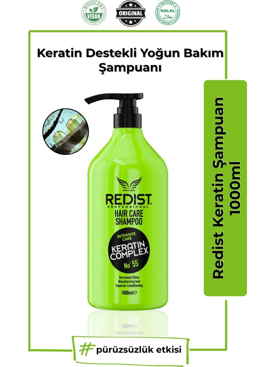 REDIST SAÇ ŞAMPUANI 1000ML KERATİN