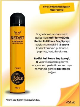 REDIST SAÇ SPREYİ 400ml SARI FULL FORCE MAXIMUM CONTROL