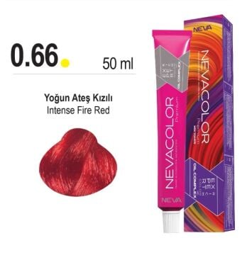 NEVACOLOR SAÇ BOYASI 0.66 YOĞUN ATEŞ KIZILI