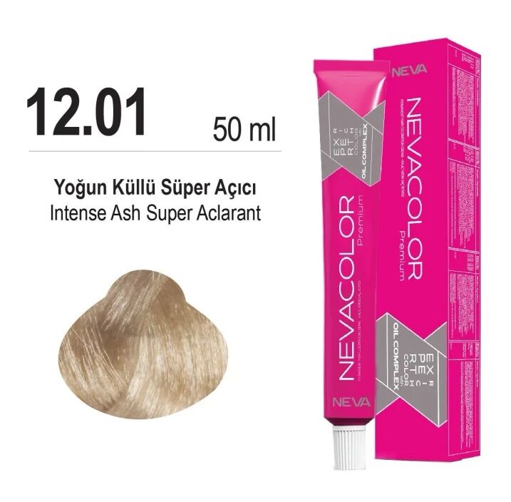 NEVACOLOR SAÇ BOYASI 12.01 YOĞUN KÜLLÜ SÜPER AÇICI