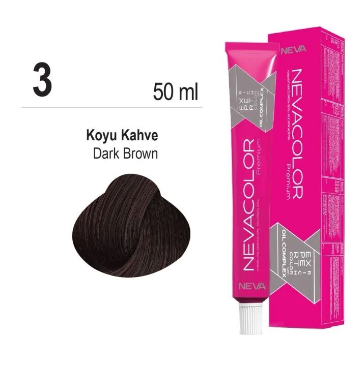 NEVACOLOR SAÇ BOYASI 3. KOYU KAHVE