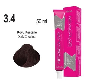 NEVACOLOR SAÇ BOYASI 3.4 KOYU KESTANE