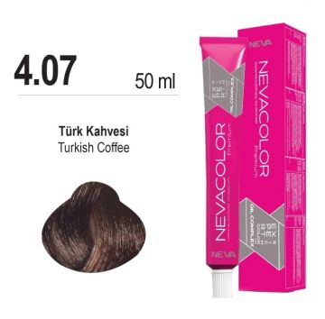 NEVACOLOR SAÇ BOYASI 4.07 TÜRK KAHVESİ