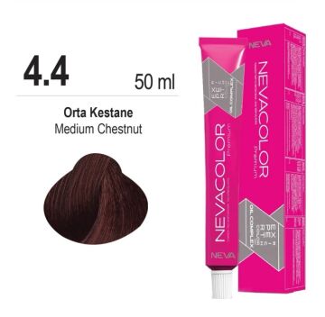 NEVACOLOR SAÇ BOYASI 4.4 ORTA KESTANE