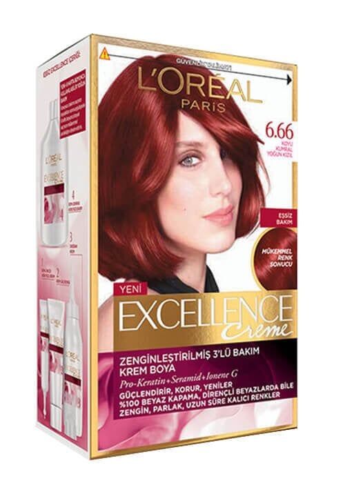 LOREAL EXCELLENCE SET SAÇ BOYASI CREME 6.66