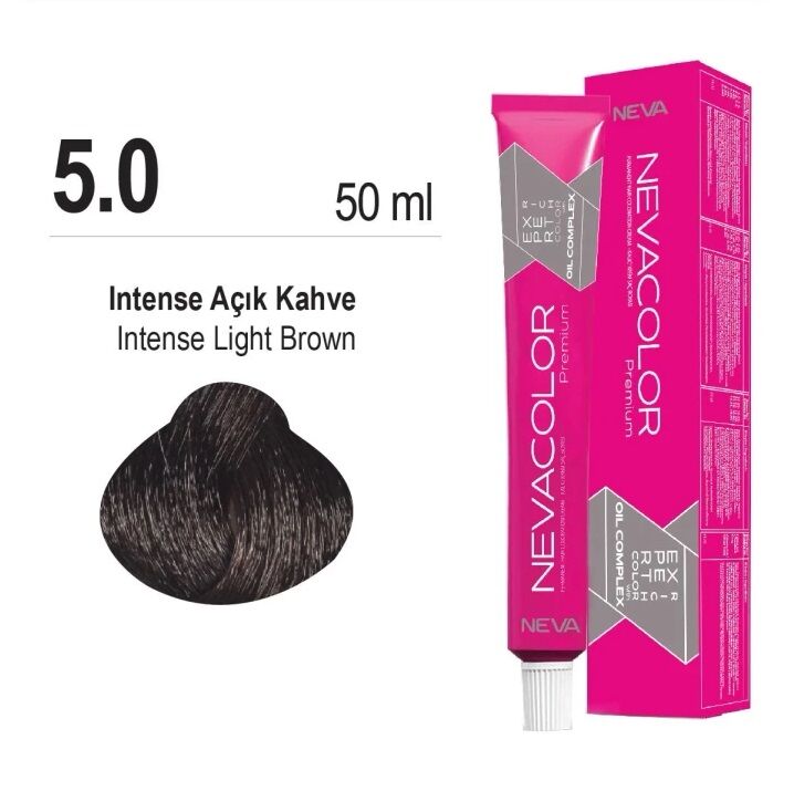 NEVACOLOR SAÇ BOYASI 5.0 YOĞUN AÇIK KAHVE