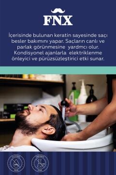 FNX BARBER ŞAMPUAN 1000 ML TUZSUZ KERATİNLİ