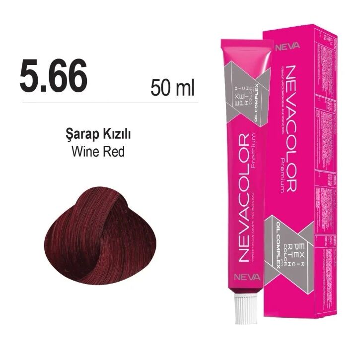 NEVACOLOR SAÇ BOYASI 5.66 ŞARAP KIZILI