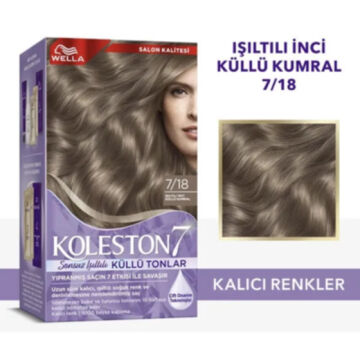 KOLESTON SAÇ BOYASI SET NO:7/18 Işıltılı İnci Küllü Kumral