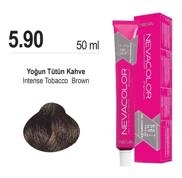 NEVACOLOR SAÇ BOYASI 5.90 YOĞUN TÜTÜN KAHVE