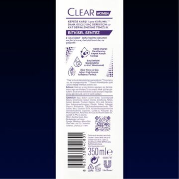 CLEAR WOMEN ŞAMPUAN 350ml Bitkisel Sentez Aloe Ver