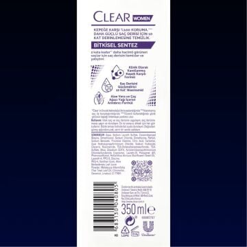 CLEAR WOMEN ŞAMPUAN 350ml Bitkisel Sentez Aloe Ver