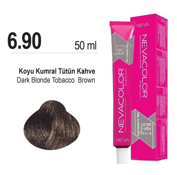 NEVACOLOR SAÇ BOYASI 6.90 KOYU KUMRAL TÜTÜN KAHVE