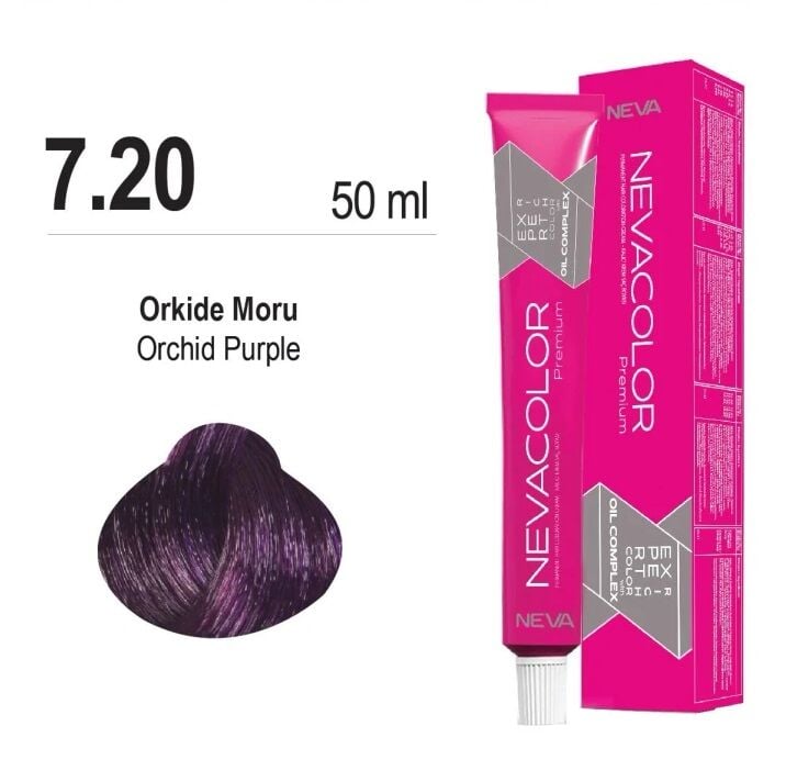 NEVACOLOR SAÇ BOYASI 7.20 ORKİDE MORU
