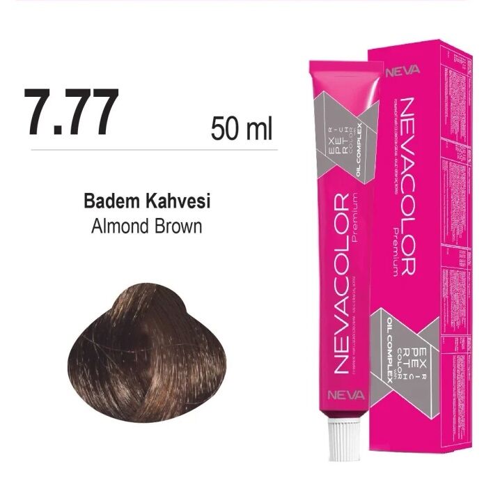 NEVACOLOR SAÇ BOYASI 7.77 BADEM KAHVESİ
