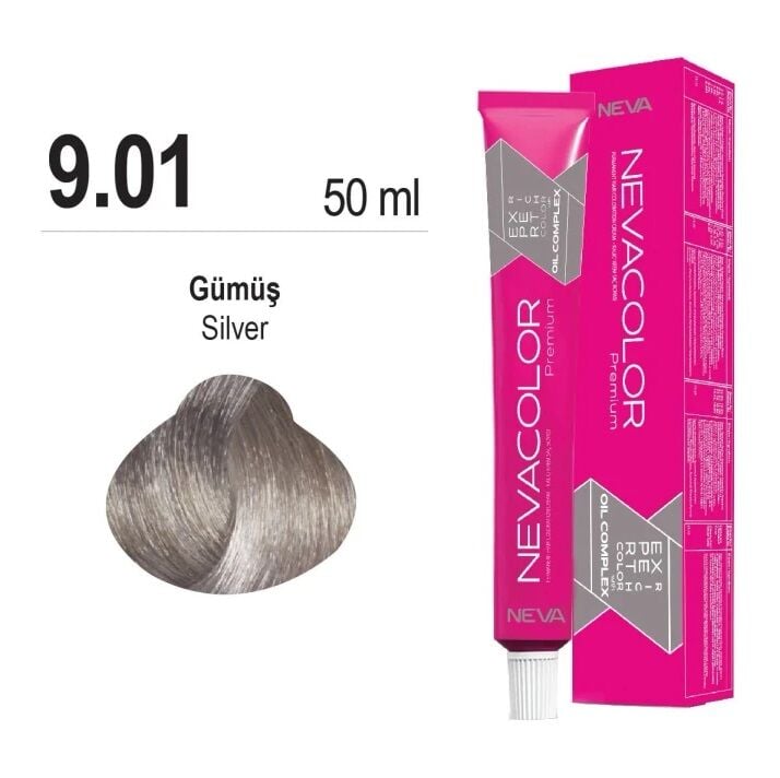 NEVACOLOR SAÇ BOYASI 9.01 GÜMÜŞ
