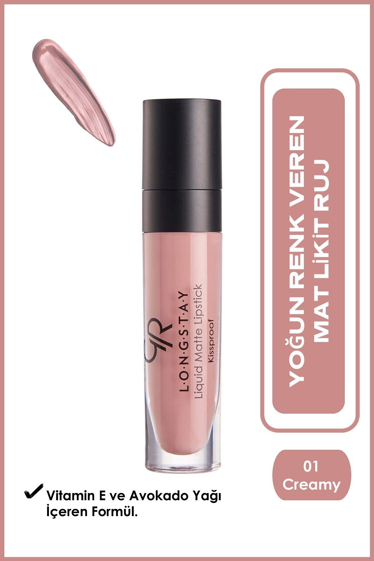 GOLDEN ROSE RUJ LİKİT MATTE LONGSTAY NO:01