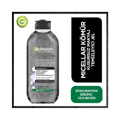 GARNIER MICELLAR KÖMÜR Makyaj Temizleme Jeli 400ml